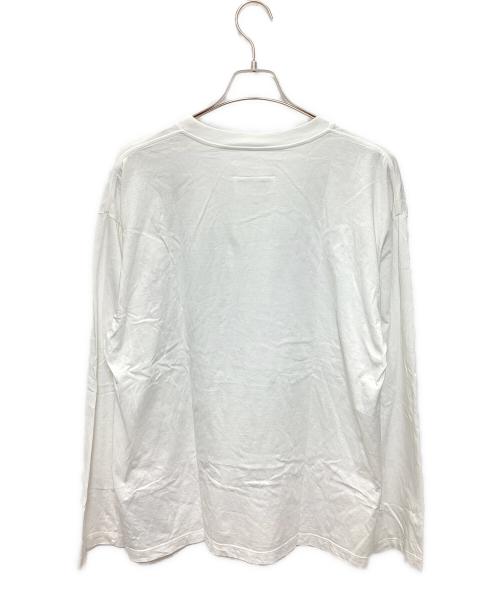 MM6 Maison Margiela（エムエムシックスメゾンマルジェラ）MM6 Maison Margiela (エムエムシックスメゾンマルジェラ) ジッププリントロングカットソー ホワイト サイズ:Mの古着・服飾アイテム