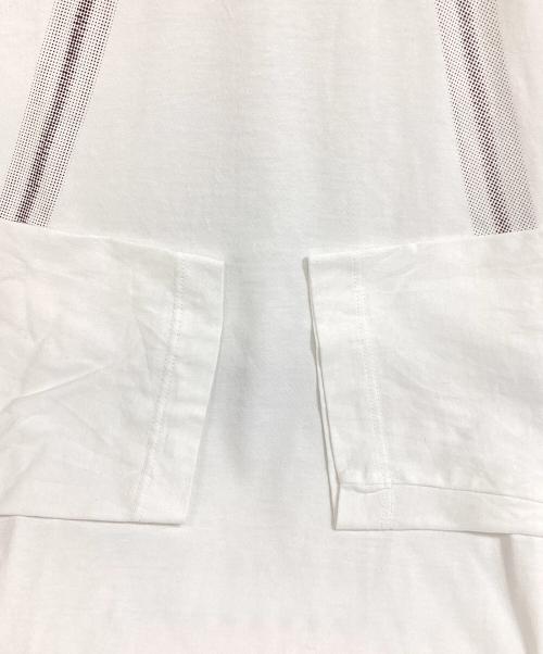 MM6 Maison Margiela（エムエムシックスメゾンマルジェラ）MM6 Maison Margiela (エムエムシックスメゾンマルジェラ) ジッププリントロングカットソー ホワイト サイズ:Mの古着・服飾アイテム