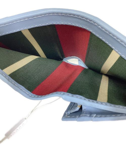 GUCCI（グッチ）GUCCI (グッチ) エンブレムミニウォレット　GG ブルーの古着・服飾アイテム