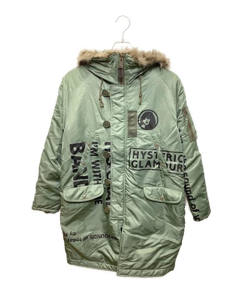 Hysteric Glamour（ヒステリックグラマー）Hysteric Glamour (ヒステリックグラマー) プリマロフトエアフォース LOGO SCRATCH N-3B コート グリーン サイズ:Ｍの古着・服飾アイテム