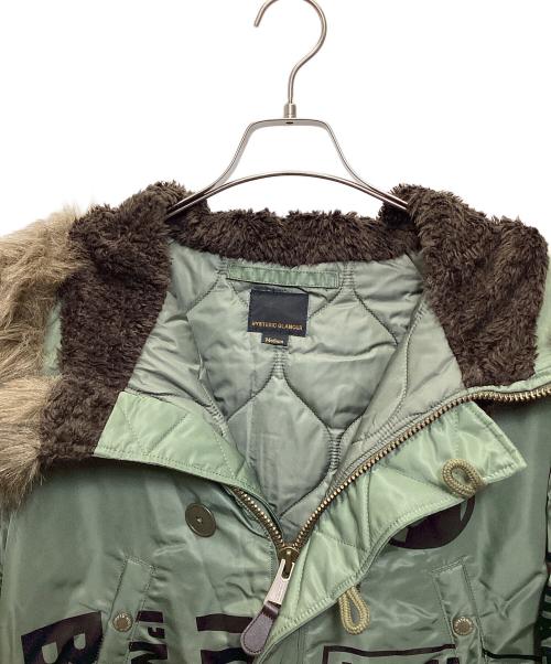 Hysteric Glamour（ヒステリックグラマー）Hysteric Glamour (ヒステリックグラマー) プリマロフトエアフォース LOGO SCRATCH N-3B コート グリーン サイズ:Ｍの古着・服飾アイテム