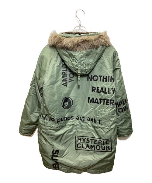 Hysteric Glamour（ヒステリックグラマー）Hysteric Glamour (ヒステリックグラマー) プリマロフトエアフォース LOGO SCRATCH N-3B コート グリーン サイズ:Ｍの古着・服飾アイテム