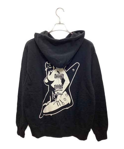 Hysteric Glamour（ヒステリックグラマー）Hysteric Glamour (ヒステリックグラマー) GUITER GIRL パーカー ブラック サイズ:L 未使用品の古着・服飾アイテム