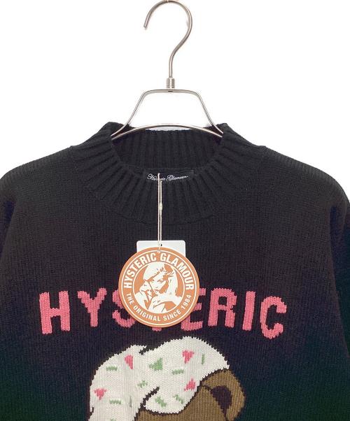 Hysteric Glamour（ヒステリックグラマー）Hysteric Glamour (ヒステリックグラマー) ヒスベアニット ブラック サイズ:FREE 未使用品の古着・服飾アイテム
