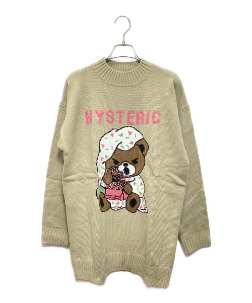 Hysteric Glamour（ヒステリックグラマー）Hysteric Glamour (ヒステリックグラマー) ヒスベアニット ベージュ サイズ:FREE 未使用品の古着・服飾アイテム