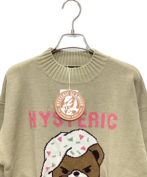 Hysteric Glamour（ヒステリックグラマー）Hysteric Glamour (ヒステリックグラマー) ヒスベアニット ベージュ サイズ:FREE 未使用品の古着・服飾アイテム