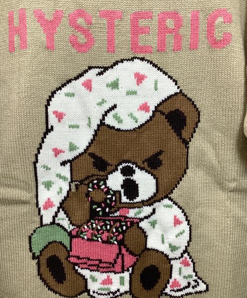 Hysteric Glamour（ヒステリックグラマー）Hysteric Glamour (ヒステリックグラマー) ヒスベアニット ベージュ サイズ:FREE 未使用品の古着・服飾アイテム