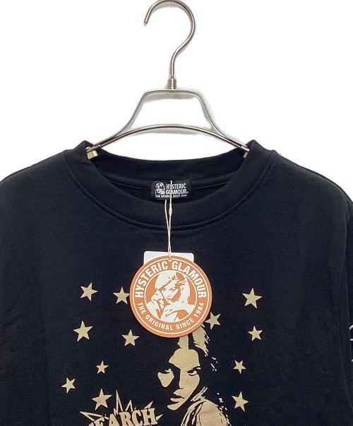 Hysteric Glamour（ヒステリックグラマー）Hysteric Glamour (ヒステリックグラマー) SEARCH AND DESTROY プリントスウェット ブラック サイズ:FREE 未使用品の古着・服飾アイテム