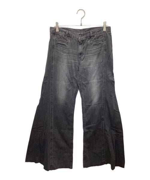 Hysteric Glamour（ヒステリックグラマー）Hysteric Glamour (ヒステリックグラマー) USED加工ローライズフレアデニムパンツ ブラック サイズ:28 未使用品の古着・服飾アイテム