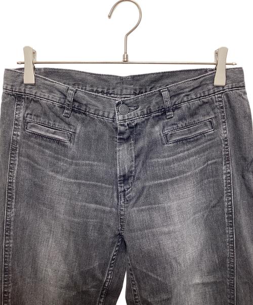 Hysteric Glamour（ヒステリックグラマー）Hysteric Glamour (ヒステリックグラマー) USED加工ローライズフレアデニムパンツ ブラック サイズ:28 未使用品の古着・服飾アイテム
