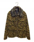 BOTTEGA VENETAボッテガベネタ）の古着「Lamb Shearing Zebra Jacket」｜ブラウン