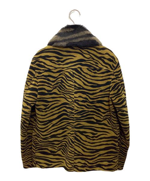 BOTTEGA VENETA（ボッテガベネタ）BOTTEGA VENETA (ボッテガベネタ) Lamb Shearing Zebra Jacket ブラウン サイズ:48の古着・服飾アイテム