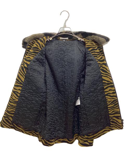 BOTTEGA VENETA（ボッテガベネタ）BOTTEGA VENETA (ボッテガベネタ) Lamb Shearing Zebra Jacket ブラウン サイズ:48の古着・服飾アイテム