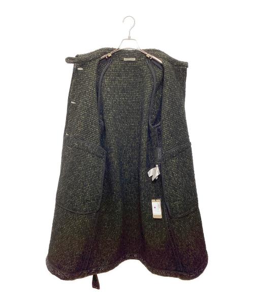 BOTTEGA VENETA（ボッテガベネタ）BOTTEGA VENETA (ボッテガベネタ) グロスコーティング ブランケット ツイード コート ブラック サイズ:42の古着・服飾アイテム