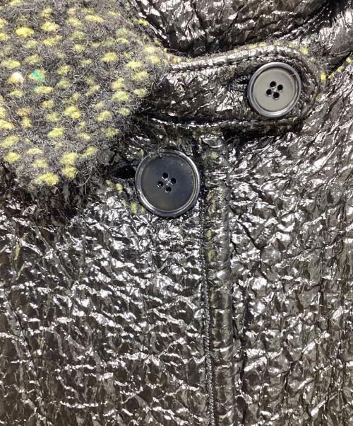 BOTTEGA VENETA（ボッテガベネタ）BOTTEGA VENETA (ボッテガベネタ) グロスコーティング ブランケット ツイード コート ブラック サイズ:42の古着・服飾アイテム