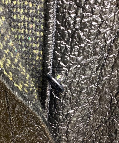 BOTTEGA VENETA（ボッテガベネタ）BOTTEGA VENETA (ボッテガベネタ) グロスコーティング ブランケット ツイード コート ブラック サイズ:42の古着・服飾アイテム