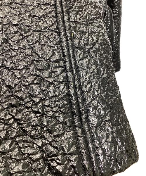 BOTTEGA VENETA（ボッテガベネタ）BOTTEGA VENETA (ボッテガベネタ) グロスコーティング ブランケット ツイード コート ブラック サイズ:42の古着・服飾アイテム