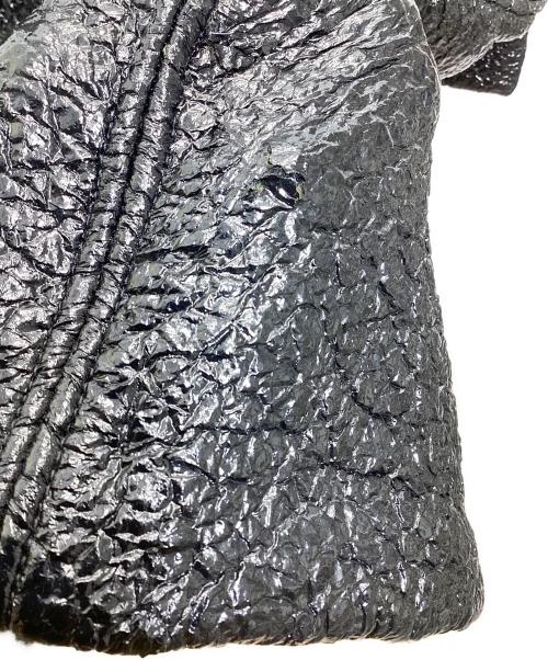 BOTTEGA VENETA（ボッテガベネタ）BOTTEGA VENETA (ボッテガベネタ) グロスコーティング ブランケット ツイード コート ブラック サイズ:42の古着・服飾アイテム