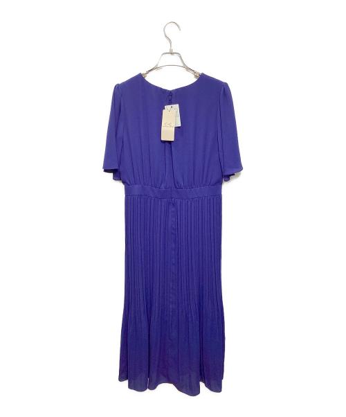 COUP DE CHANCE（クードシャンス）COUP DE CHANCE (クードシャンス) プリーツフレアワンピース ブルー サイズ:40 未使用品の古着・服飾アイテム