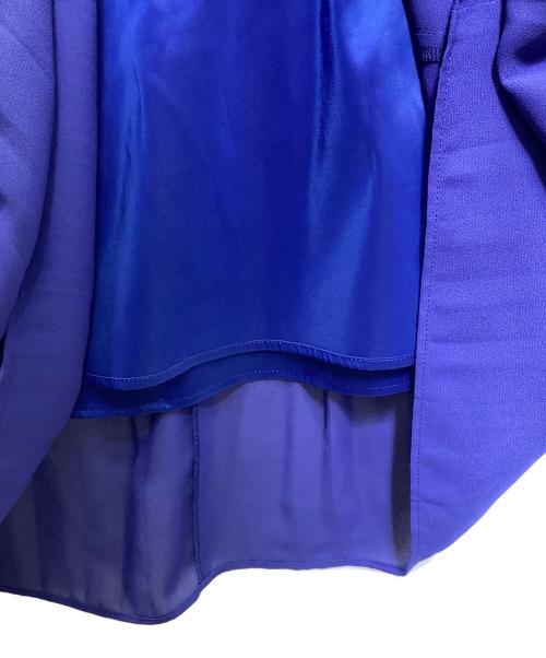 COUP DE CHANCE（クードシャンス）COUP DE CHANCE (クードシャンス) プリーツフレアワンピース ブルー サイズ:40 未使用品の古着・服飾アイテム