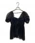 FETICO（フェティコ）の古着「OPEN-BACK GATHERED TULLE TOP」｜ブラック