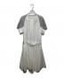 sacai (サカイ) Cotton Knit Dress ホワイト×グレー サイズ:2：13000円