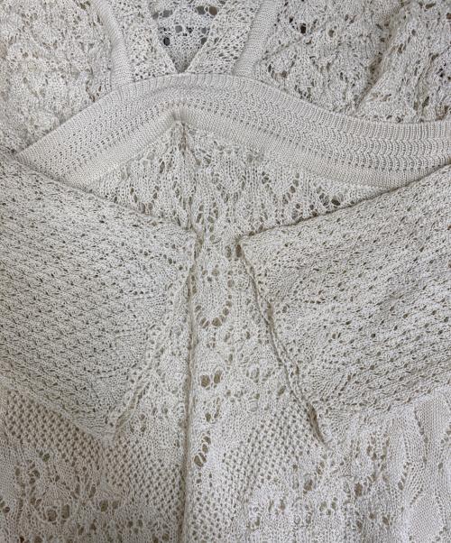 FETICO（フェティコ）FETICO (フェティコ) LACE KNIT V-NECK BODYSUITS アイボリー サイズ:1の古着・服飾アイテム