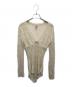 FETICO（フェティコ）の古着「LACE KNIT V-NECK BODYSUITS」｜アイボリー