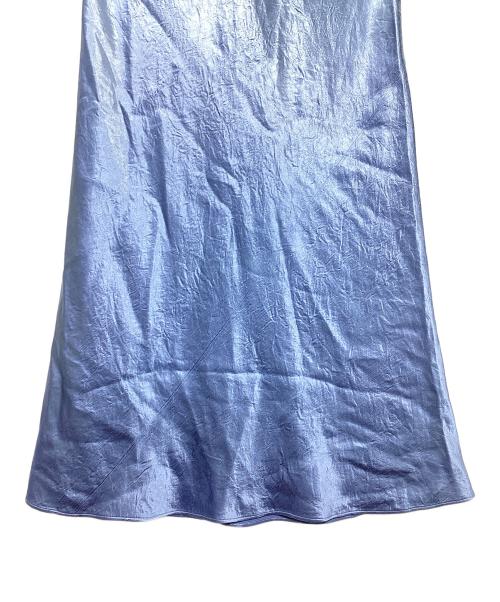 MaxMara LEISURE（マックスマーラレジャー）MaxMara LEISURE (マックスマーラレジャー) サテンノースリーブワンピース ブルー サイズ:42の古着・服飾アイテム