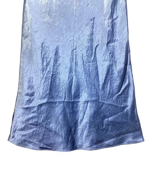 MaxMara LEISURE（マックスマーラレジャー）MaxMara LEISURE (マックスマーラレジャー) サテンノースリーブワンピース ブルー サイズ:42の古着・服飾アイテム