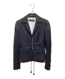 DSQUARED2（ディースクエアード）の古着「レースアップボンテージジャケット」｜ブラック