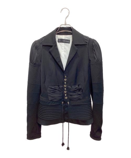 DSQUARED2（ディースクエアード）DSQUARED2 (ディースクエアード) レースアップボンテージジャケット ブラック サイズ:42の古着・服飾アイテム