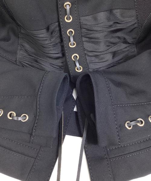 DSQUARED2（ディースクエアード）DSQUARED2 (ディースクエアード) レースアップボンテージジャケット ブラック サイズ:42の古着・服飾アイテム