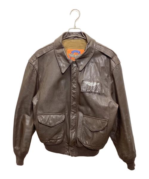 cooper（クーパー）COOPER (クーパー) A2フライトジャケット ブラウン サイズ:44Rの古着・服飾アイテム