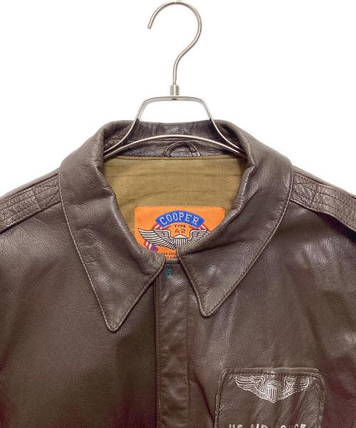 cooper（クーパー）COOPER (クーパー) A2フライトジャケット ブラウン サイズ:44Rの古着・服飾アイテム