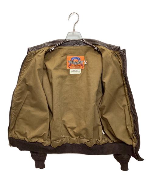cooper（クーパー）COOPER (クーパー) A2フライトジャケット ブラウン サイズ:44Rの古着・服飾アイテム