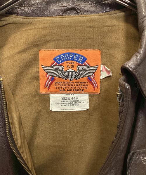 cooper（クーパー）COOPER (クーパー) A2フライトジャケット ブラウン サイズ:44Rの古着・服飾アイテム