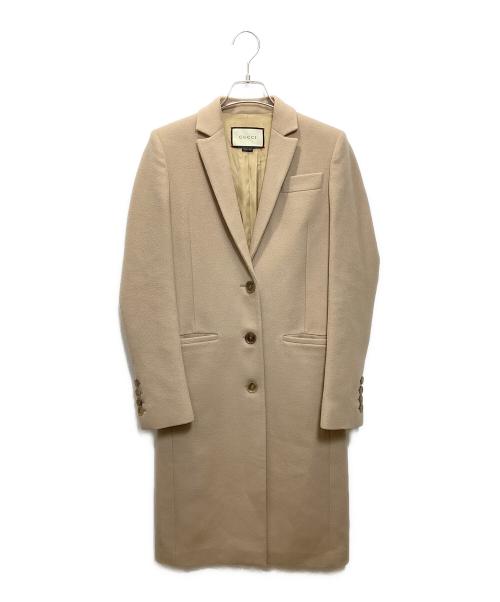 GUCCI（グッチ）GUCCI (グッチ) チェスターコート ベージュ サイズ:36の古着・服飾アイテム