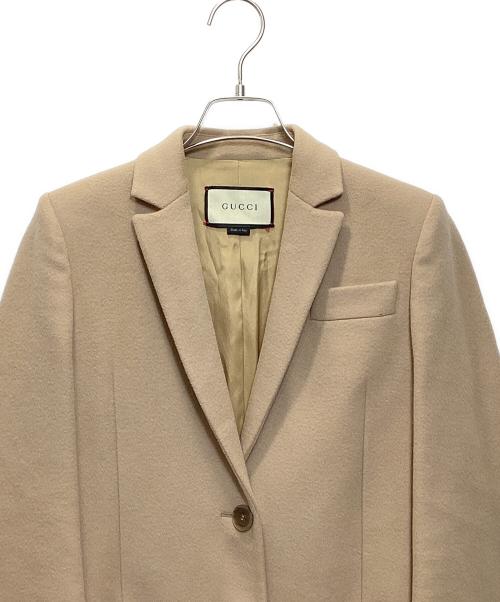 GUCCI（グッチ）GUCCI (グッチ) チェスターコート ベージュ サイズ:36の古着・服飾アイテム