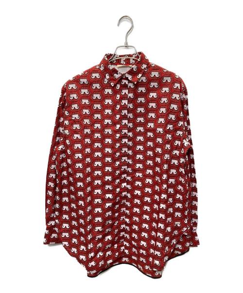CELINE（セリーヌ）CELINE (セリーヌ) 総柄シャツ　DEPOSE レッド サイズ:38の古着・服飾アイテム