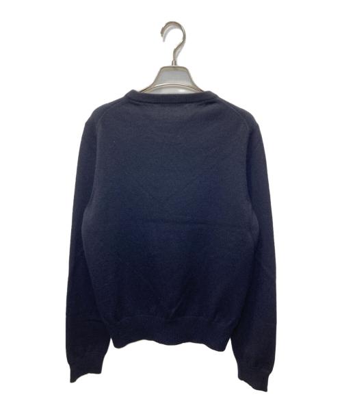 CELINE（セリーヌ）CELINE (セリーヌ) カシミヤ薄手ニット　DEPOSE ネイビー サイズ:Lの古着・服飾アイテム