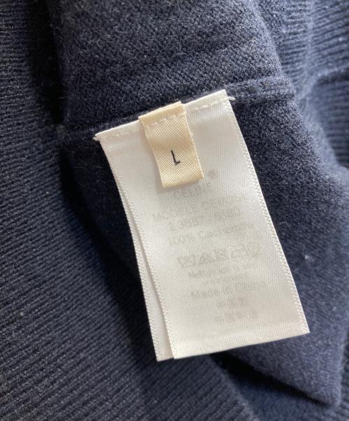 CELINE（セリーヌ）CELINE (セリーヌ) カシミヤ薄手ニット　DEPOSE ネイビー サイズ:Lの古着・服飾アイテム