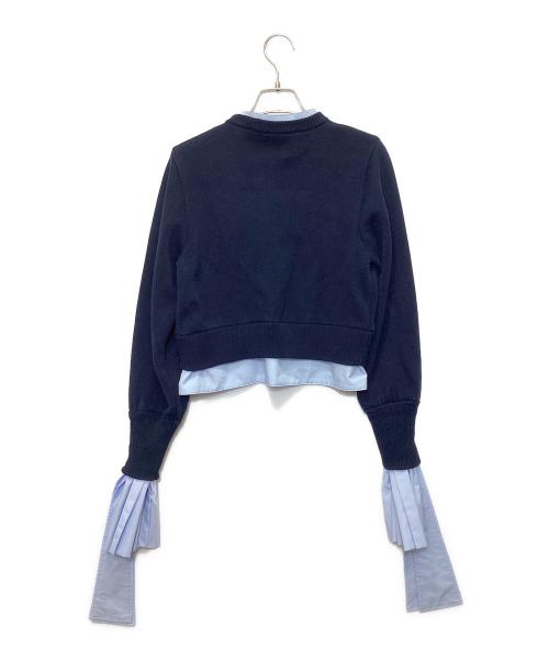 Bibiy.（ビビィ）Bibiy. (ビビィ) レイヤードニット ネイビー サイズ:Fの古着・服飾アイテム