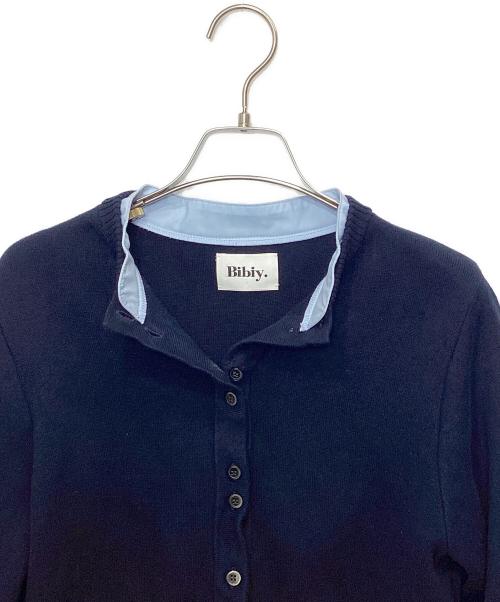 Bibiy.（ビビィ）Bibiy. (ビビィ) レイヤードニット ネイビー サイズ:Fの古着・服飾アイテム