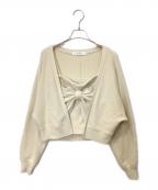 HER LIP TOハーリップトゥ）の古着「Lydie Ribbon-Tie Knit Ensemble」｜ベージュ