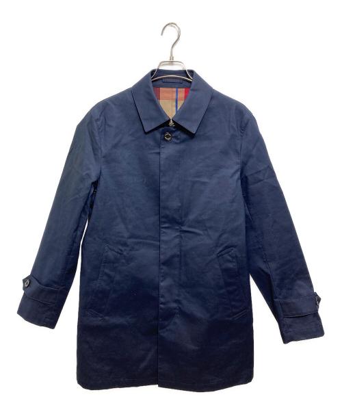 BLACK LABEL CRESTBRIDGE（ブラックレーベル クレストブリッジ）BLACK LABEL CRESTBRIDGE (ブラックレーベル クレストブリッジ) ステンカラーコート ネイビー サイズ:Mの古着・服飾アイテム