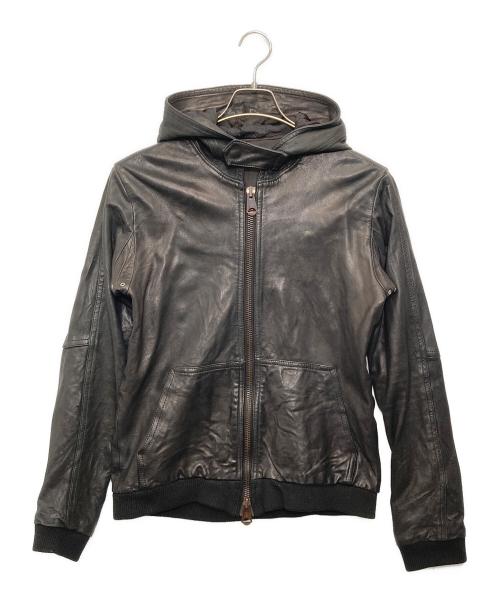 sixe（シックス）sixe (シックス) レザージャケット ブラウン サイズ:48の古着・服飾アイテム