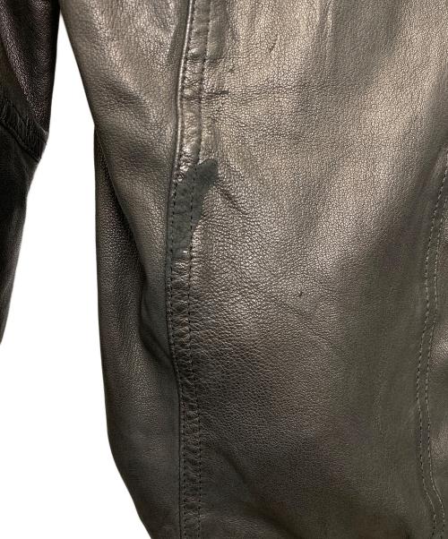 sixe（シックス）sixe (シックス) レザージャケット ブラウン サイズ:48の古着・服飾アイテム