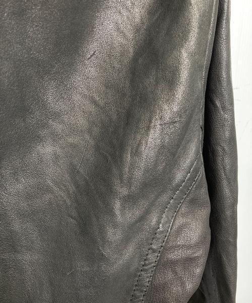 sixe（シックス）sixe (シックス) レザージャケット ブラウン サイズ:48の古着・服飾アイテム