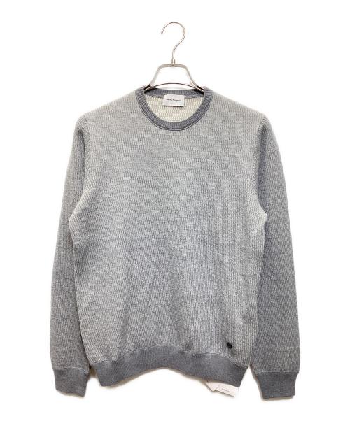 Salvatore Ferragamo（サルヴァトーレ フェラガモ）Salvatore Ferragamo (サルヴァトーレ フェラガモ) カシミヤ混ニット グレー サイズ:Mの古着・服飾アイテム